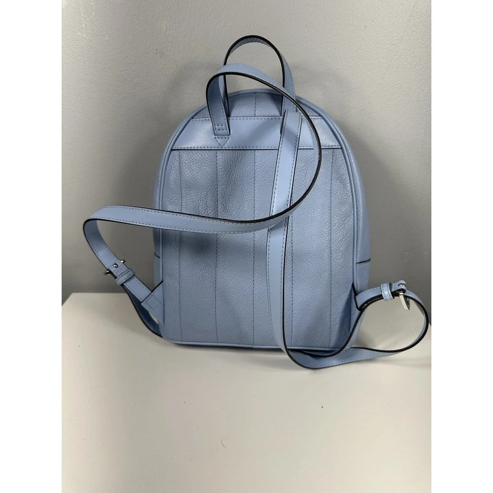 Michael Kors Kenly Medium Light Sky Leather Backpack Pebble‎